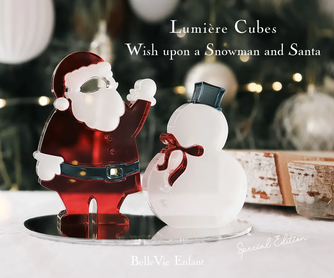 Lumiere Cubes Wish upon a Snowman and Santa（サンタと雪だるまに願いを込めて）