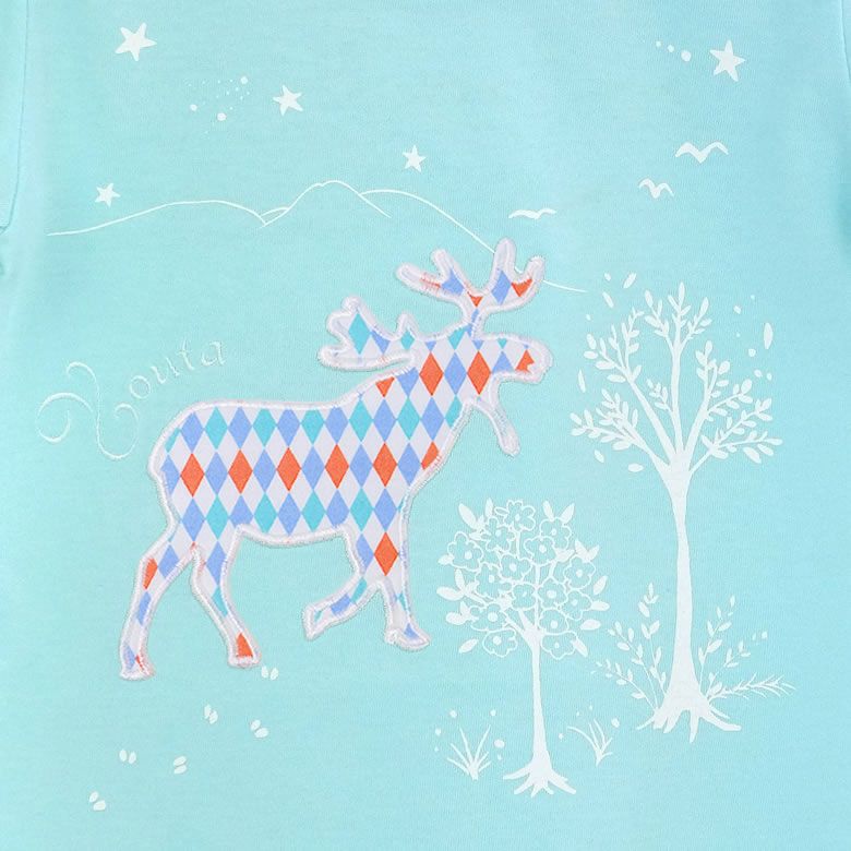 プリティパッチ ヘラジカロンパース ブルー