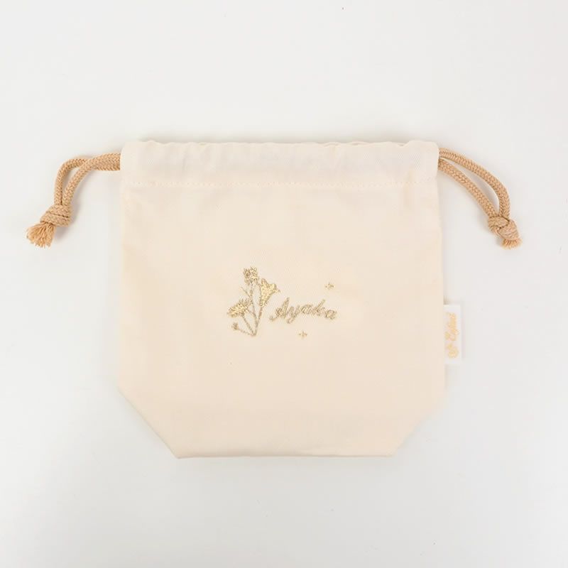 ラフィネ 巾着バッグ(小) レーヴ　アイボリー