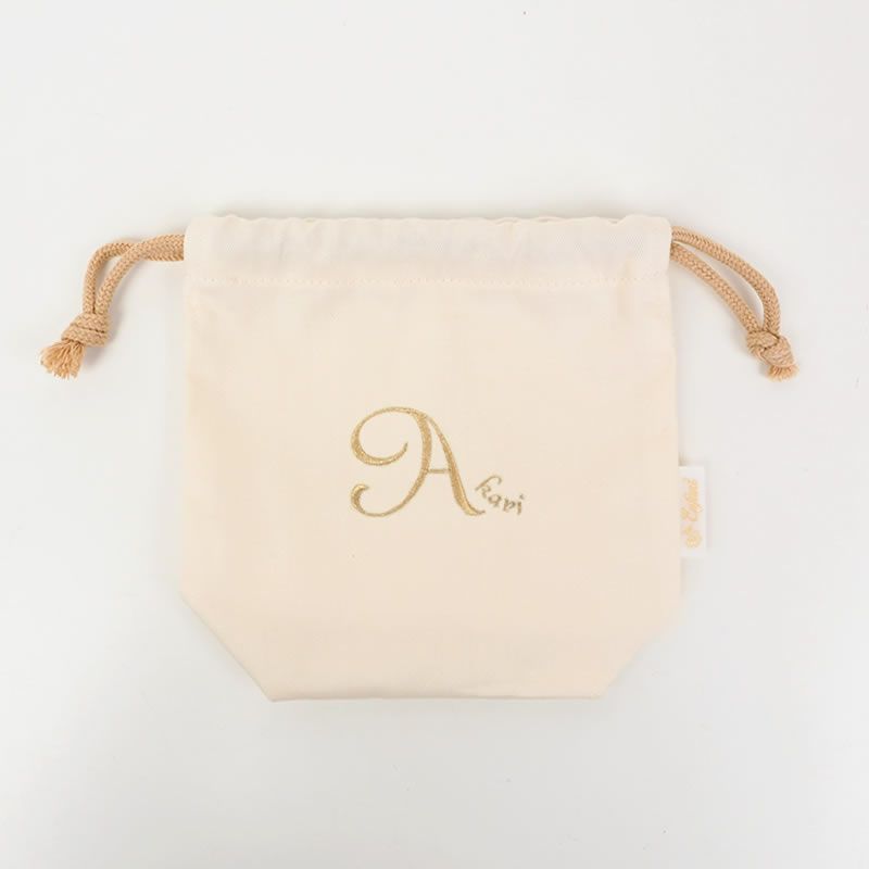 ラフィネ 巾着バッグ(小)　ネイビー