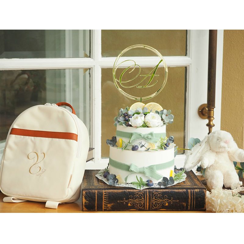 イニシャル ケーキトッパー Elegant