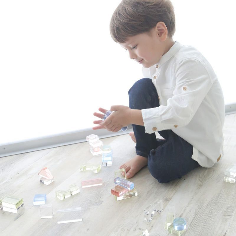 Lumiere Cubes アクリル＆木の積み木 26ピース(日本製