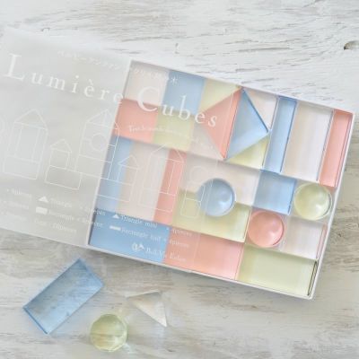 Lumiere Cubes アクリル＆木の積み木 26ピース(日本製) | Bellevie Enfant