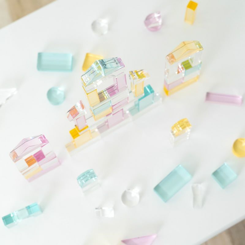 Lumiere Cubes Feerie アクリル＆木の積み木 26ピース(日本製