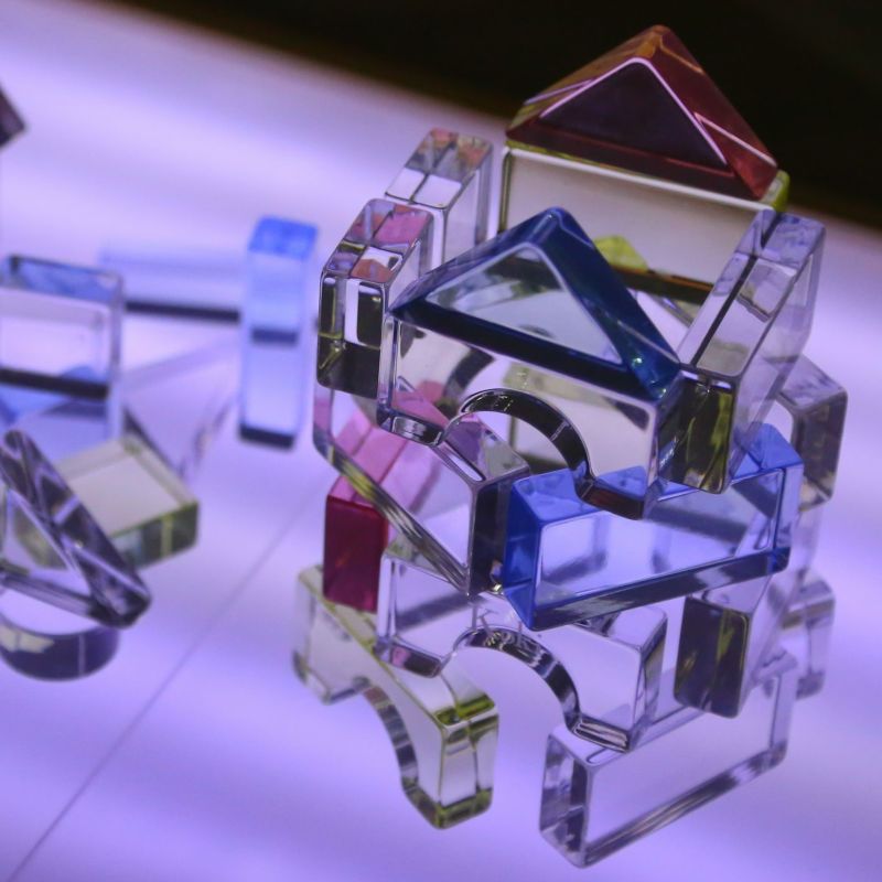 Lumiere Cubes クリアアクリル積み木 26ピース(日本製